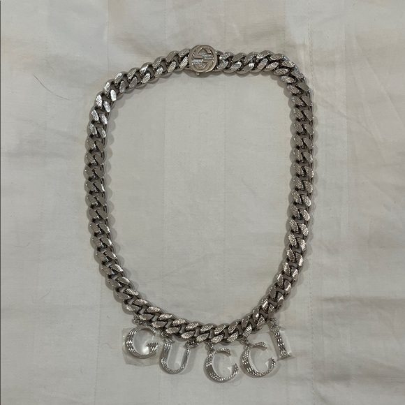 Gucci Silver Logo Chain Necklace - Picture 1 of 9